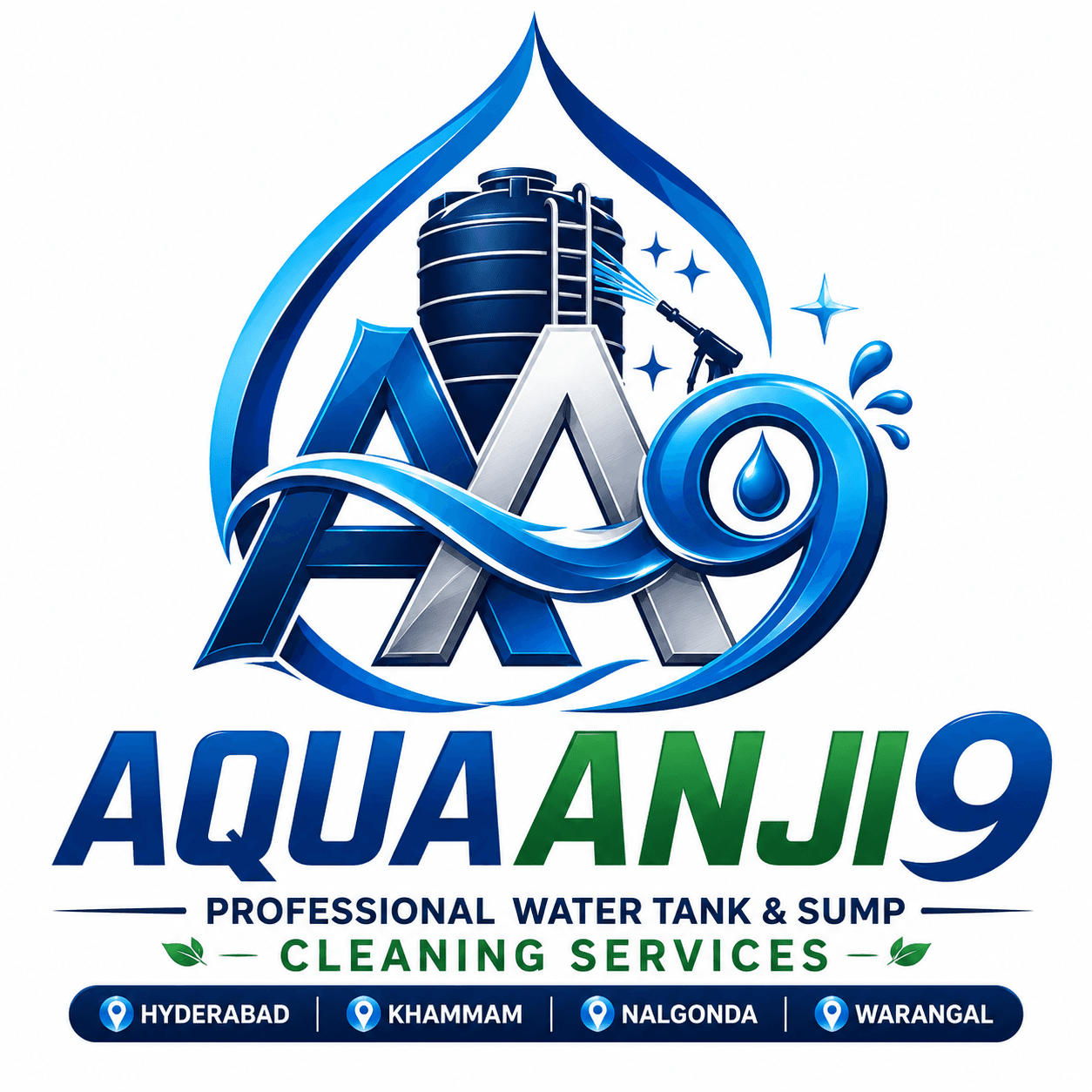 AquaAnji9 water tank and sump cleaning services logo
